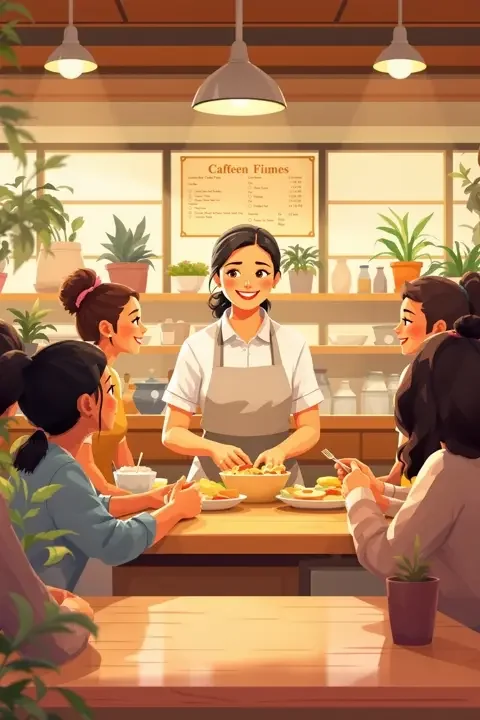 食堂阿姨的微笑 学院青春影片竖版海报