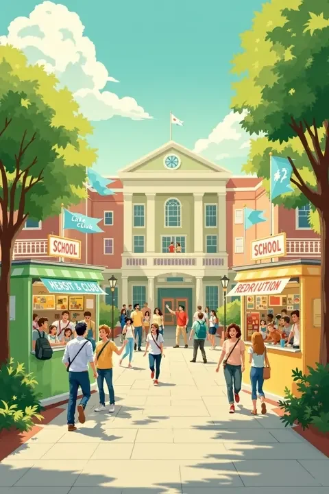 社团招新季 学院青春影片竖版海报